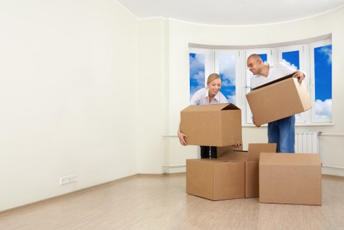 Boxes and furniture ready for a transparent storage quote
