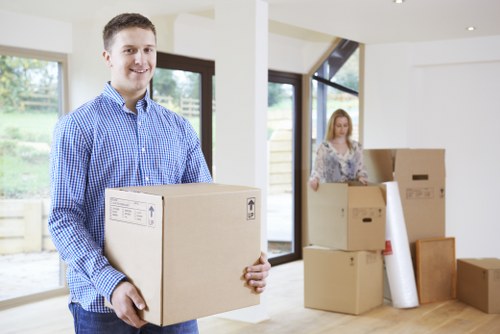 People using self storage Waterloo for moving and organization