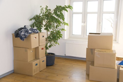Household furniture being prepared for storage in Waterloo