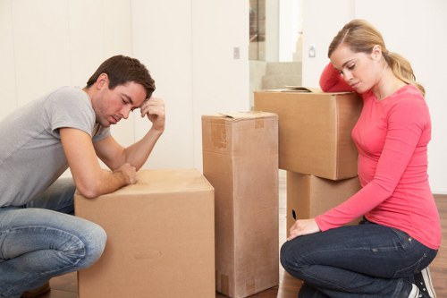 Packed boxes and furniture ready for a Waterloo home or office relocation