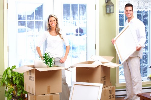 Careful loading during a removals job in Waterloo with urban access considerations